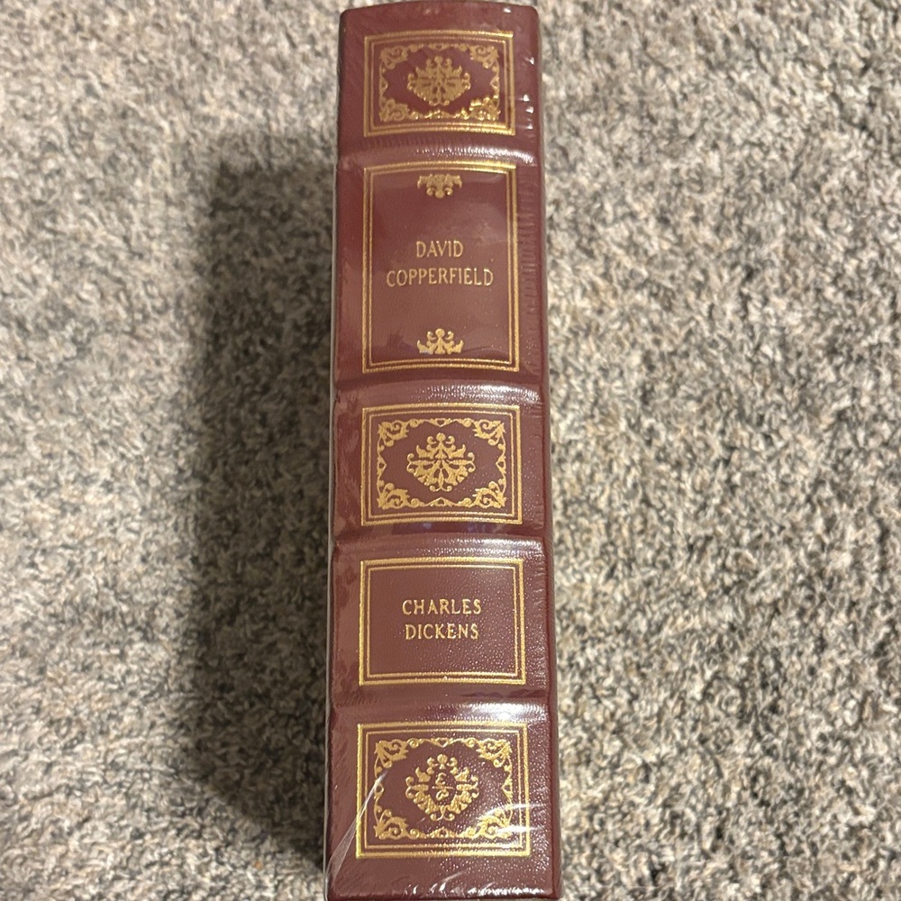Charles Dickens 'David Copperfield' Leatherbound Book - Deep Red with Gold Foil